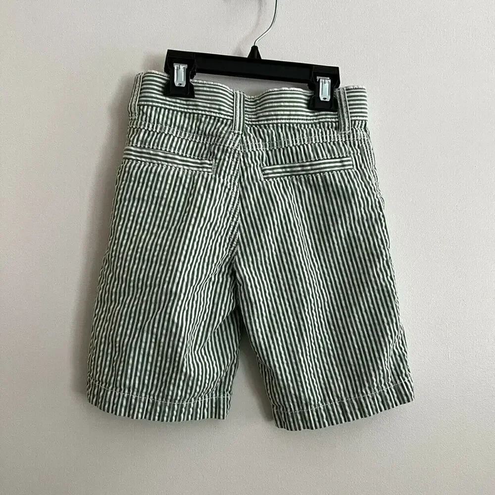Gymboree Green Striped Seersucker Shorts